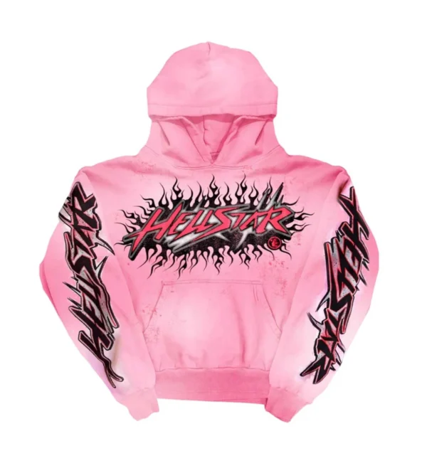 Hellstar Brainwashed Without Brain Pink Hoodie