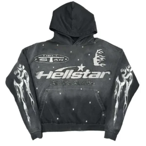 Hellstar Faded Black Racer Hoodie