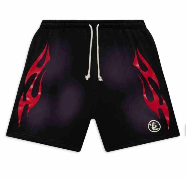 Hellstar Flame Black Shorts New