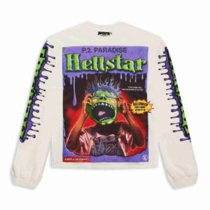 Hellstar Horror Book White Long sleeve