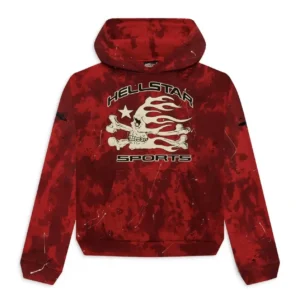 Hellstar Red Tie Dye Skull Hoodie