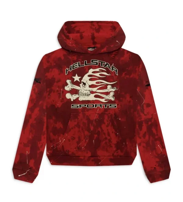 Hellstar Red Tie Dye Skull Hoodie